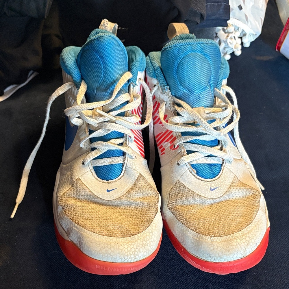 Kids Blue and Red Athletic Shoes